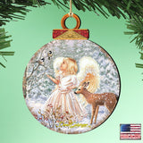 Adornos de madera con forma de ángel y ciervo del bosque de Gelsinger - Decoración navideña para la Natividad - 8021122-1703