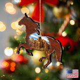 Adornos de madera con forma de caballo de Nature Wonders - Decoración navideña con temática de vida silvestre - 81981582