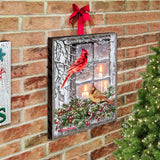 Arte mural de madera con pájaros de casa de invierno de D. Gelsinger - Decoración de vida silvestre - 95667B-DG