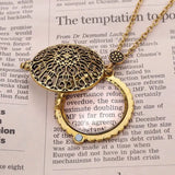 Hollow Retro Magnifying Glass Necklace Alloy Plating - Lootquake