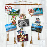 Merry Christmas  Decorative Wooden Clip-on Ornaments Set of 6 by Jamie Mills-Price - Christmas Decor - 8090136C-S6