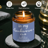 Bookworm Era Aromatherapy Candle - Smoke-Free Glass Scented Candle with Essential Oils for Readers, Plant-Based, Electricity-Free Ambiance