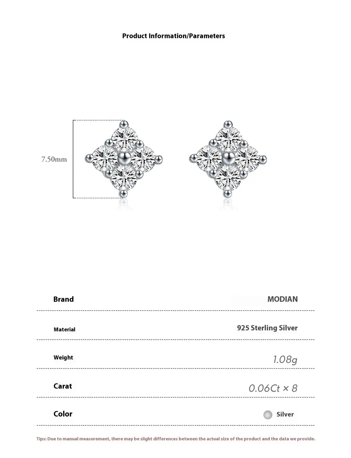 S925 Sterling Silver Diamond Flower Earrings - Lootquake