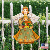 Fall Angel Thanksgiving Halloween Door Decor by G. DeBrekht - Thanksgiving Halloween Decor - 8155232H