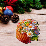 Flower Bouquets Decorative Wooden Ornaments Set of 3 by G. Debrekht - Love Family Decor - 8091076-2-S3