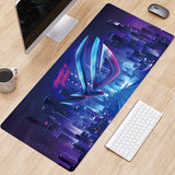 Grand tapis de souris gaming ASUS Republic of Gamers (ROG) avec bords cousus avec précision et base en caoutchouc antidérapante, tapis de bureau épais, tapis de clavier, idéal pour le jour de l'indépendance, Halloween, Thanksgiving, cadeaux de Noël
