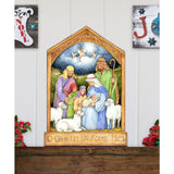 Decoración para puerta del Nacimiento de la Sagrada Familia por Susan Winget - Decoración navideña del Nacimiento - 8471112H-SW