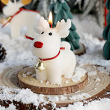 Christmas Reindeer Scented Candle - White Paraffin/Soy Wax, Perfect for Holiday Decor & Gifts