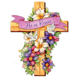 He is Risen Cross Holiday Door Decor by G. Debrekht - Easter Spring Decor - 8688162H