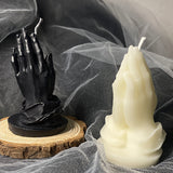 Bougie d'aromathérapie en cire de soja - Motif mains en prière, décoration intérieure scintillante, bougie parfumée à mèche unique pour la méditation et la relaxation