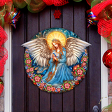 Decoración navideña para puerta "Ángel de la Guarda de la Serenidad" de G. Debrekht - Decoración navideña de Natividad - 8652806H