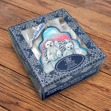 Polar Bear Tree Glass Ornament by G. DeBrekht - Wildlife Holiday Decor - 762-012