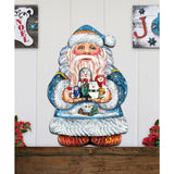 Santa with Matreshka Christmas Door Decor by G. DeBrekht - Christmas Santa Snowman Decor - 8117809H