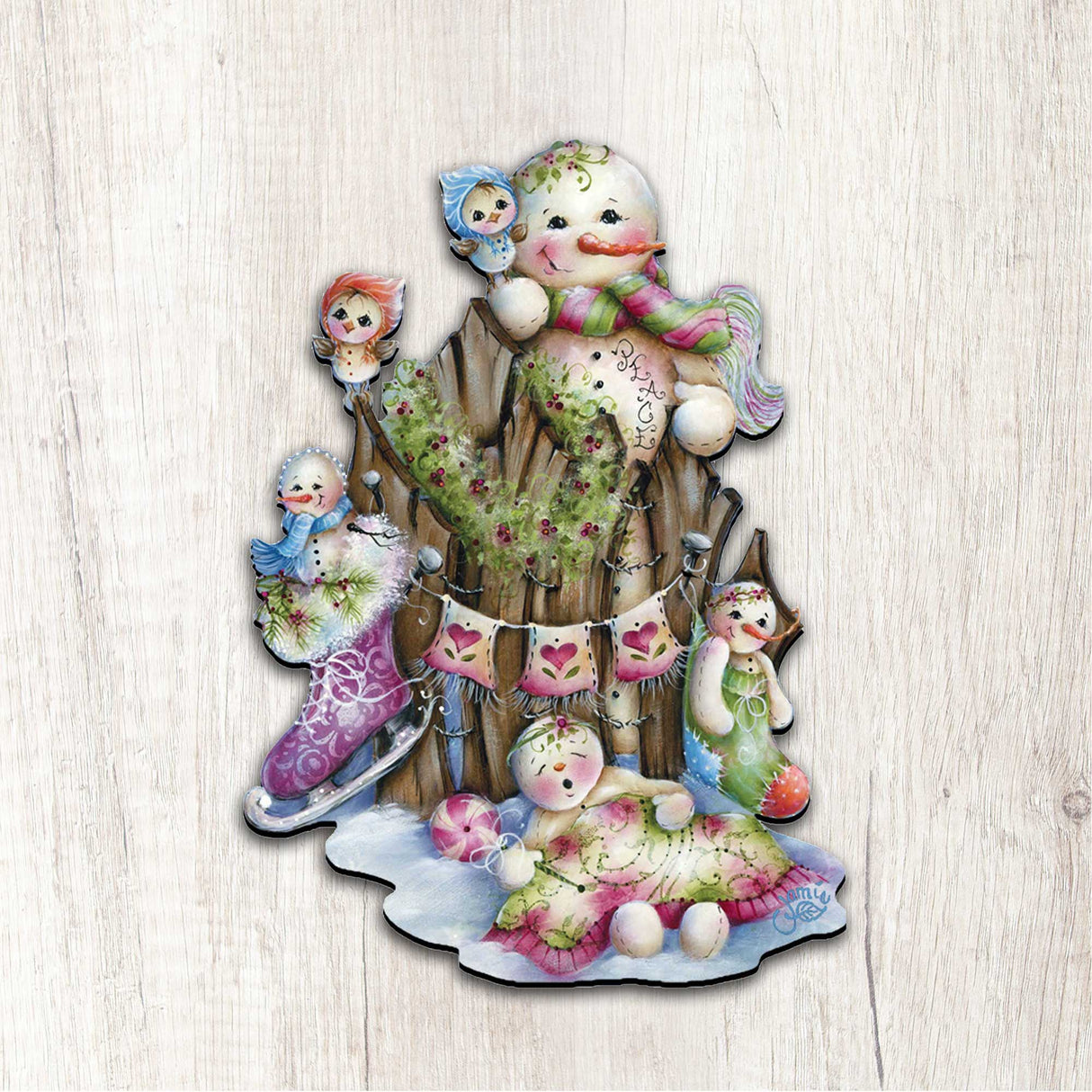 Christmas Time Christmas Door Decor by Jamie Mills-Price - Christmas Santa Snowman Decor - 8457502H