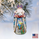 Adornos de madera de Papá Noel y los Ángeles Guardianes de G. DeBrekht - Decoración navideña de Papá Noel y muñeco de nieve - 811832