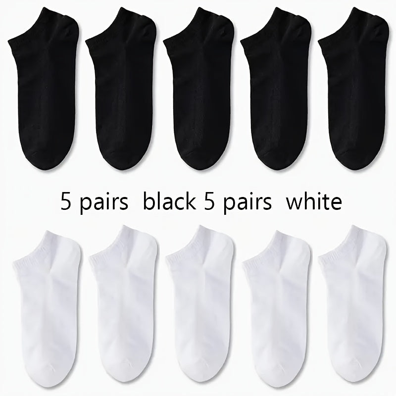 1/5/10 paires de chaussettes basses pour homme, respirantes et confortables, pour le printemps et l'été
