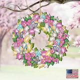 Flowers Spring Wreath Wooden Ornaments by G. DeBrekht - Easter Spring Decor - 8185301