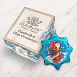 Adorno de vidrio de Santa Mercurio a través del techo de G. DeBrekht - Decoración navideña de muñeco de nieve de Santa Claus - 777387