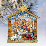 Miracle Nativity Holy Family Wooden Ornaments by G. DeBrekht - Nativity Holiday Decor - 8114031