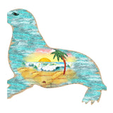 Adornos de madera de leones marinos de G. DeBrekht - Decoración costera navideña - 8198532