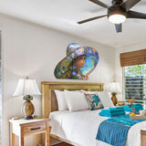 Decoración costera para exteriores "Sombrero de lugares atemporales" de Josephine Wall - Decoración costera con vida marina - 845616F-JW