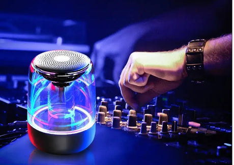 Portable Speakers Bluetooth Column Wireless Bluetooth Speaker Powerful Bass Radio with Variable Color LED Light - Lootquake