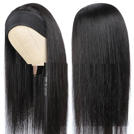 Human Hair Straight Strip Mechanism Headband - Lootquake