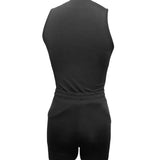 Women's Solid Color Cut Design Versatile Off Shoulder Top And Pants Set - Lootquake