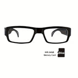 HD 1080P Smart Glasses Camera | Digital Video Recorder, 64GB Memory Card, Black ABS Frame, Rechargeable Battery, Eye Protection, HD Lens, Lightweight & Stylish Design, Sports Action Camera