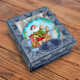 Christmas Decoration - Handblown Glass - Paddle Boarding Santa - Christmas Tree Ornament by Susan Winget - Handmade Gift - Wooden Ornament - 759-115-SW