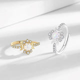 Platinum Round White Opal Glossy Double Moon Edge - Lootquake
