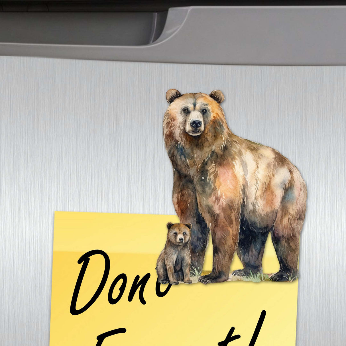 Bear Adventures Decorative Wooden Magnets Set of 6 by G. Debrekht - Wildlife Decor - 8090105G-S6