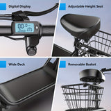 1 Black Carbon Steel Electric Scooter with Intelligent Display, 500W Motor, 14" Tires, 36V 13AH Removable Battery, 35 Miles Range, Foldable Design, Dual Suspension, Rear Brake for Adults - Perfect for Urban Commuting and Holi