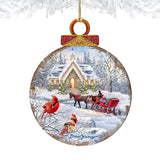 Adornos de madera con forma de trineo de Gelsinger - Decoración navideña - 8021129-DG