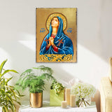 Maria Magdalena Wooden Gold Plated Religious Christian Sacred Icon - Inspirational Icon Decor - 85014