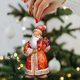 Adornos de madera para el Día de San Nicolás de G. Debrekht - Decoración navideña de Papá Noel y muñeco de nieve - 8691410