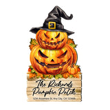 Custom Pumpkin Patch Family Door Hanger - Halloween Decor - 8652823HC