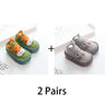Lot de 2 paires de chaussettes de marche antidérapantes pour bébé garçon et enfant, chaussettes de sol respirantes et confortables pour l'intérieur, chaussettes pour chaussures d'enfant