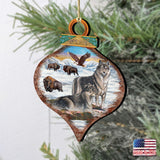 Wolves Drop Wooden Ornaments by G. DeBrekht - Wildlife Holiday Decor - 8035219