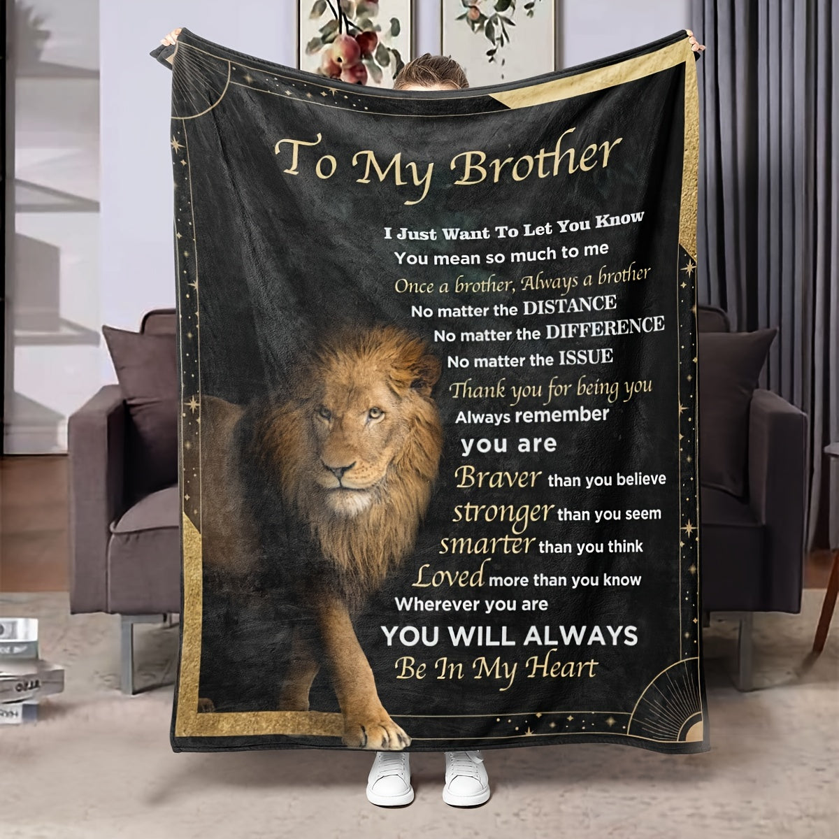 Manta de franela suave y versátil: regalo perfecto para tu hermano. Manta acogedora para la siesta en cualquier estación, ideal para sofá, cama, oficina y viajes. Color negro.