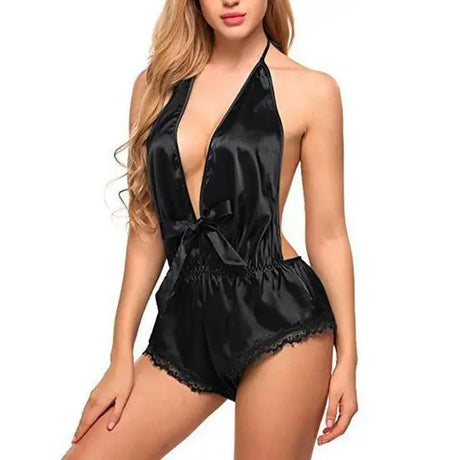 Sexy Lace Satin Silk Lingerie Nightwear - Lootquake