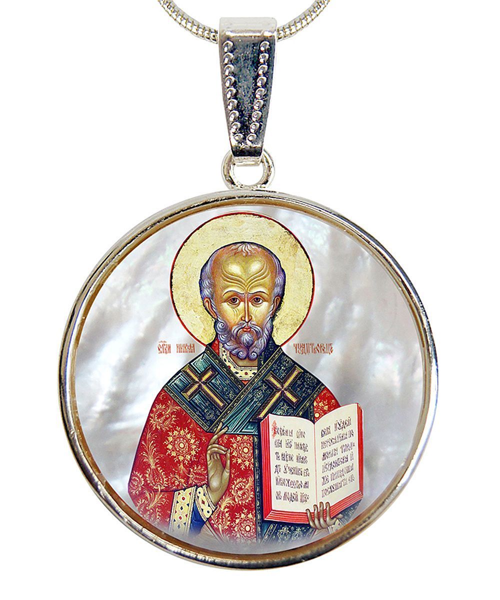 Collar de San Nicolás de Nácar Plateado - 43021