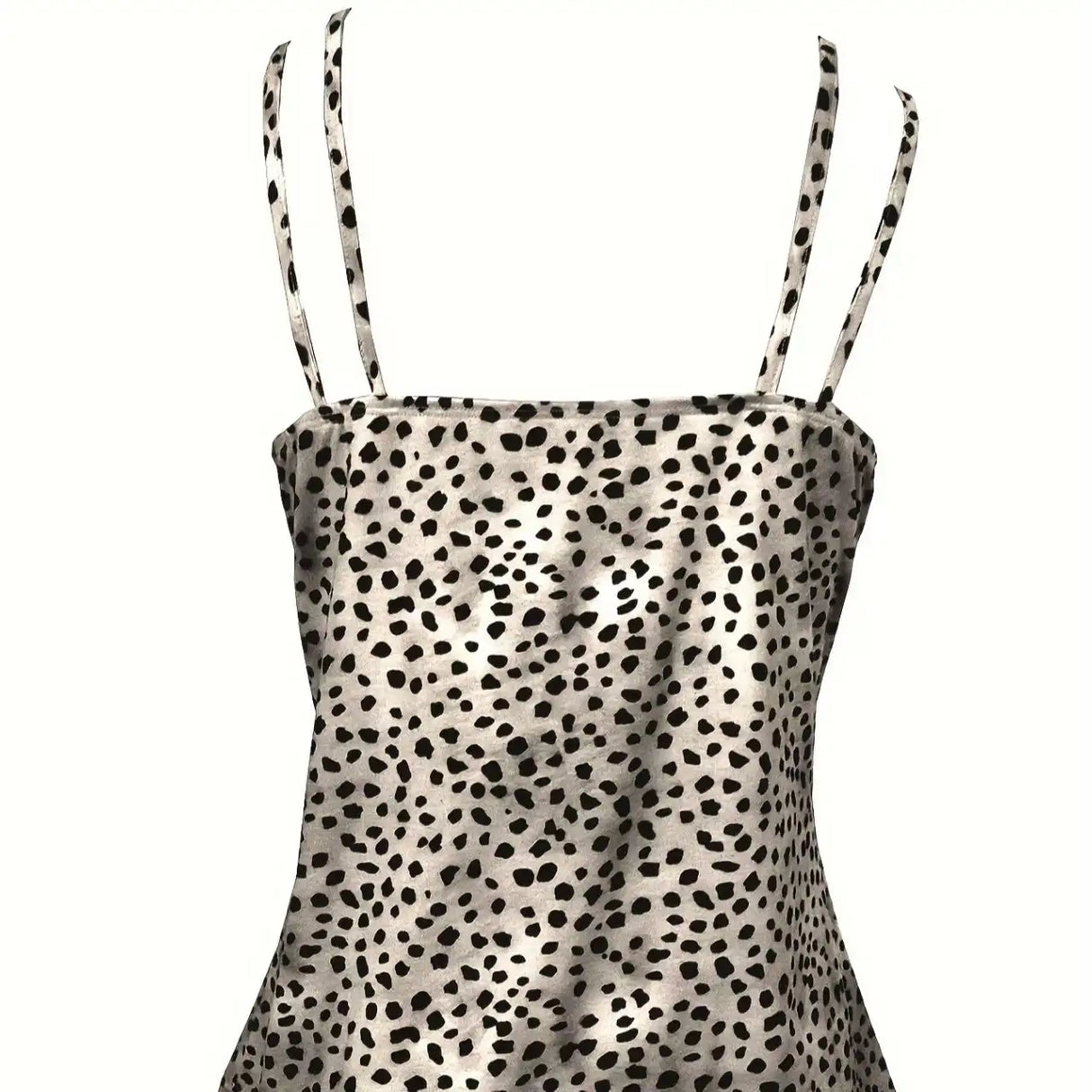 Ladies' Fashionable Casual Solid Color Printed Polka Dot Vest Top - Lootquake