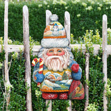Whimsical Winter Wonders Santa Door Decor by G. DeBrekht - Christmas Santa Snowman Decor - 81519184H