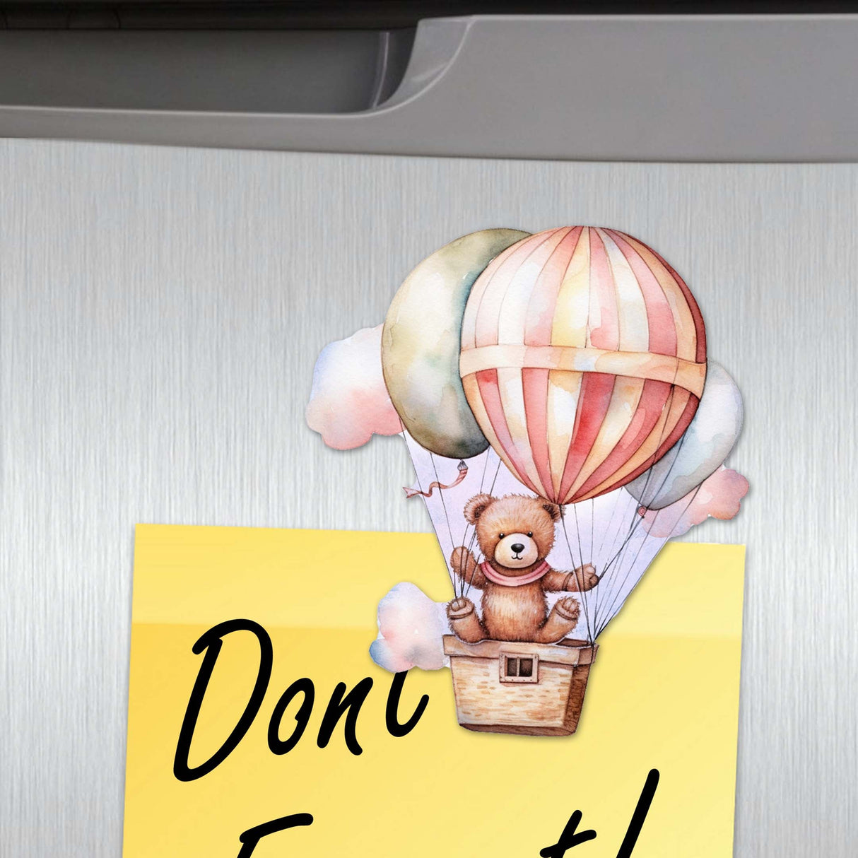 Juego de 6 imanes decorativos de madera con forma de osito de peluche de G. Debrekht - Family Love Décor - 8090025G-S6