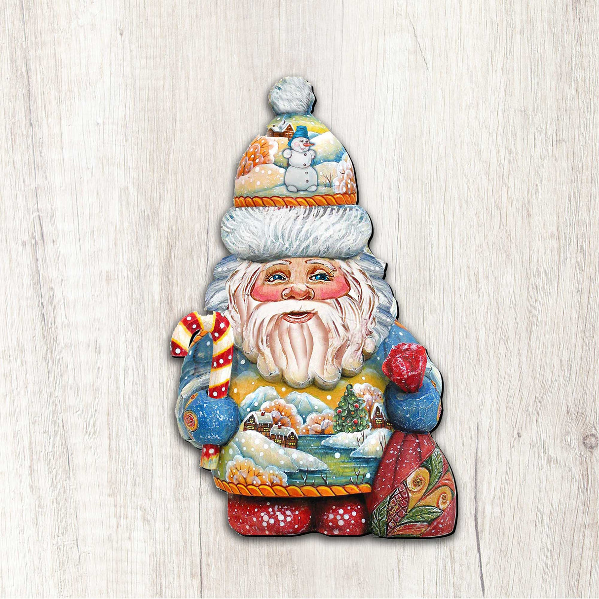 Whimsical Winter Wonders Santa Door Decor by G. DeBrekht - Christmas Santa Snowman Decor - 81519184H