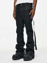 High Street RO Wind Coating Brush Glue Slightly Flared Mop Jeans - Lootquake