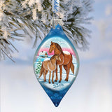 Riding Family Drop Glass Ornament by G. DeBrekht - Christmas Decor - 757-002