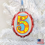 Set of 5 Mini Mercury Glass Ornaments by G DeBrekht- Love Family and Kids Decor - Item 770005