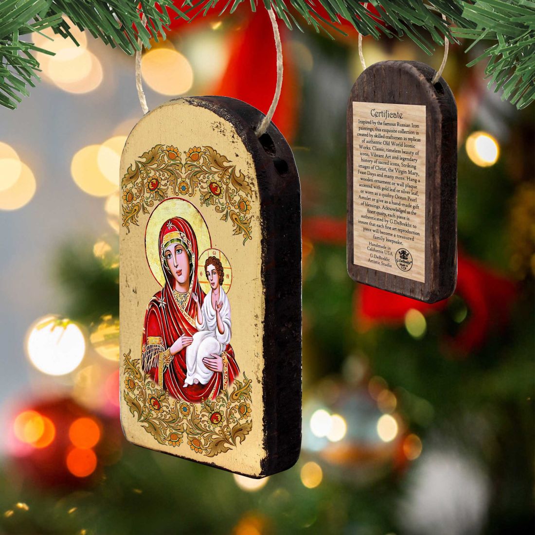 Virgin Mary Directress Religious Orthodox Sacred Icon Ornament - Inspirational Icon Decor - 87029